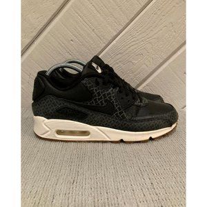 Nike Air Max 90 Premium Low Black Size 9 - Women’s 443817-010 Leather Sneakers